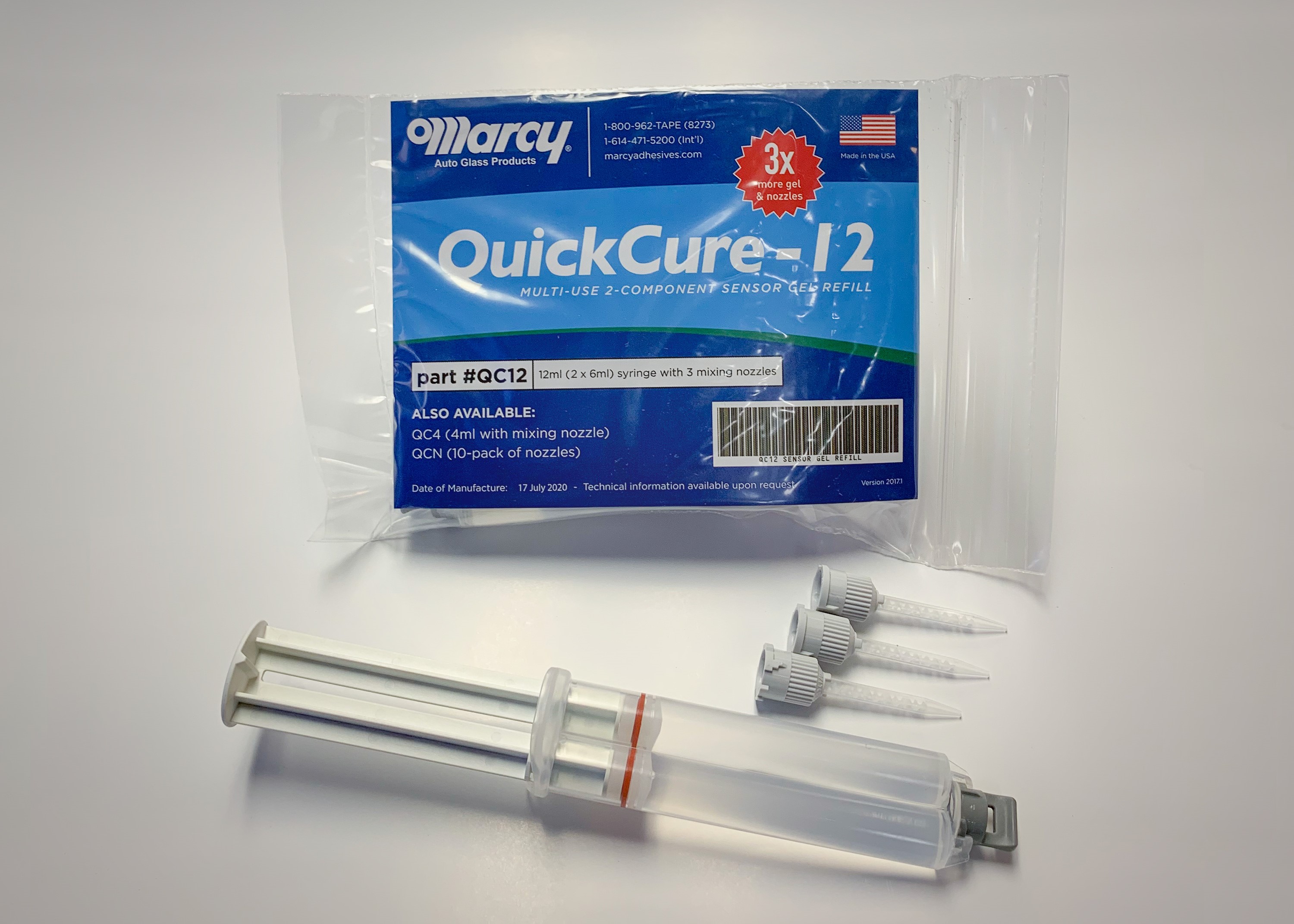 MARCY- RAIN SENSOR GEL 12ML  SYRINGE  PLUNGER  3 NOZZLES 